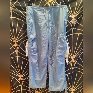 Caffeine Y2K Raver Parachute Pants with Silver Reflectives size Large